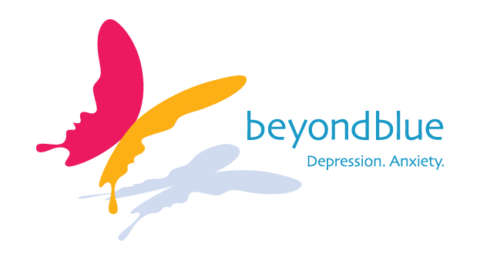 Beyond Blue logo with colorful butterflies.